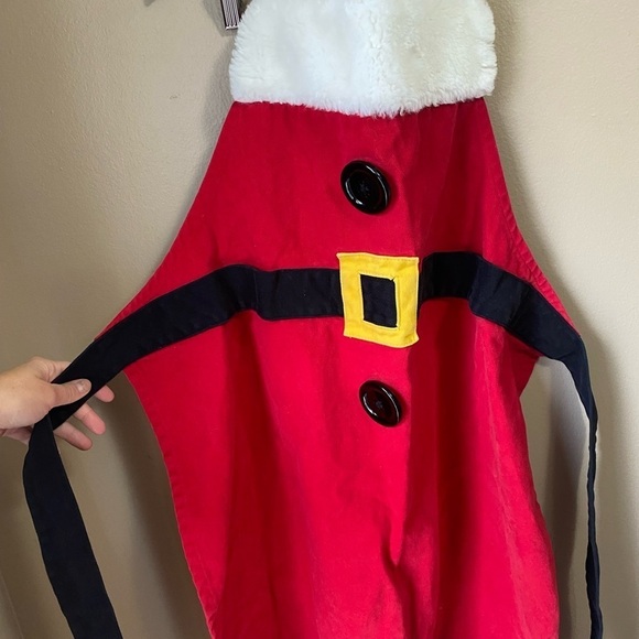 Vintage 2003 Mrs. Claus Santa Red Suede Apron - Picture 6 of 8